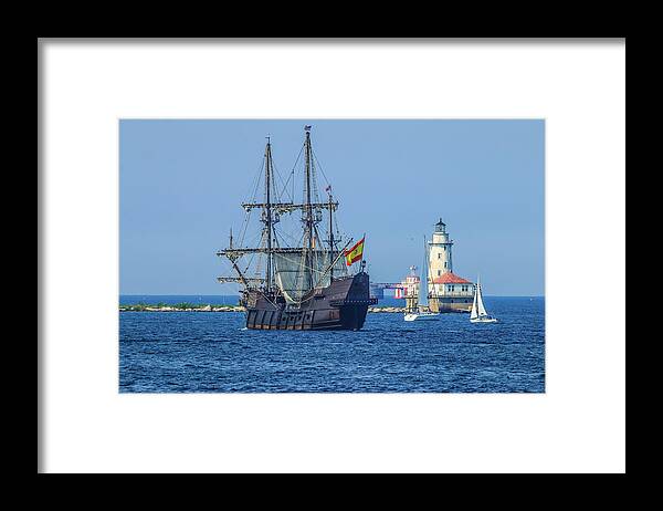  Framed Print featuring the photograph Tall Ships IV by Tony HUTSON