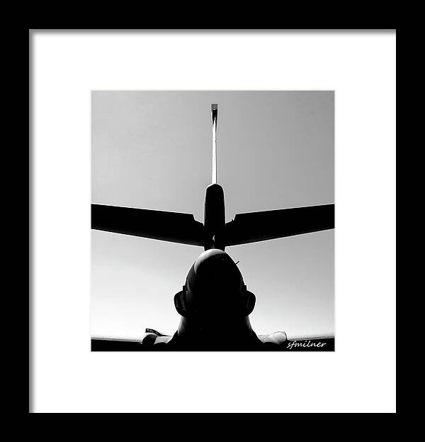 Abstracts Framed Print featuring the photograph Tall Tail - B-1B/7 Wishes by Steven Milner