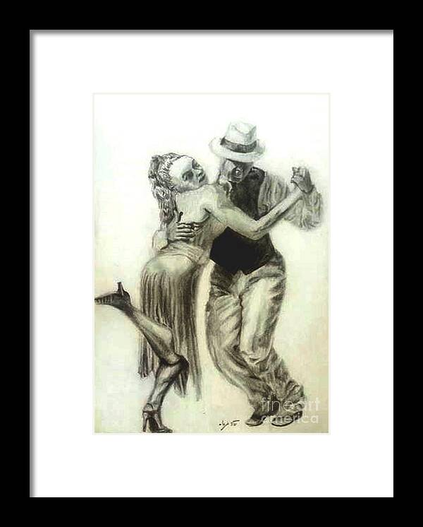 Original Framed Print featuring the painting Tango by Eli Gross