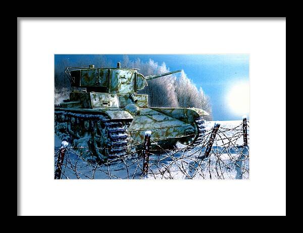 Tank Framed Print featuring the digital art Tank by Maye Loeser