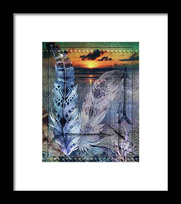 Native American Framed Print featuring the digital art Tapestry by Linda Carruth