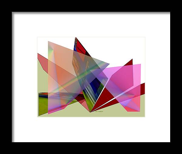 Abstract Framed Print featuring the digital art Tartan Cloud by Iris Gelbart