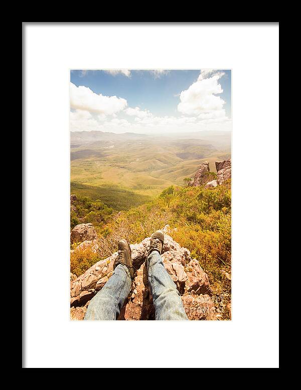 Hiking Framed Print featuring the photograph Tasmania bushwalking views by Jorgo Photography
