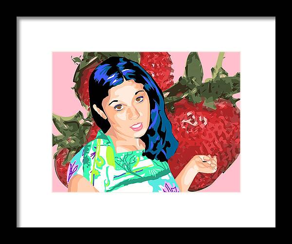 Berries Framed Print featuring the digital art Tasty by Sarah Crumpler