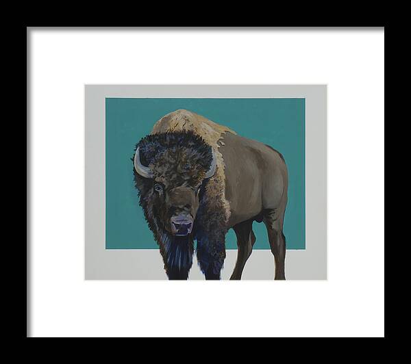 American Bison Framed Print featuring the painting Tatonka 2 by Marston A Jaquis