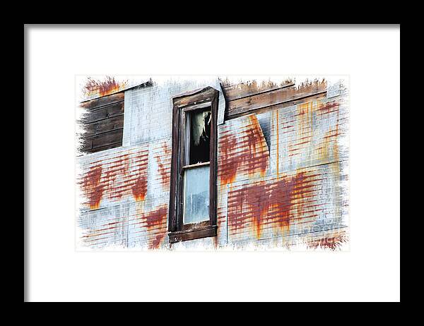 Old Buildings Framed Print featuring the photograph Tattered By Time by Lori Mellen-Pagliaro
