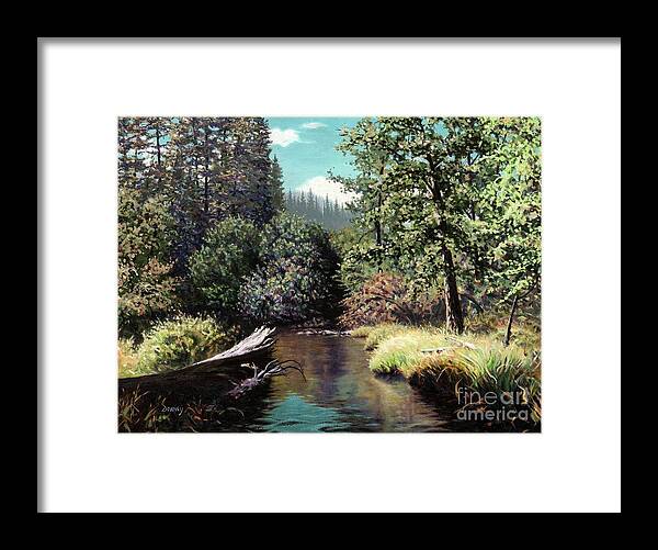 River Framed Print featuring the painting Taylor Creek, Lake Tahoe by Carl Downey