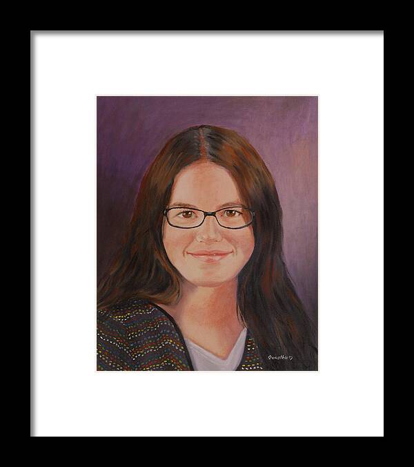 Portrait Framed Print featuring the painting Taylor Snow by Quwatha Valentine