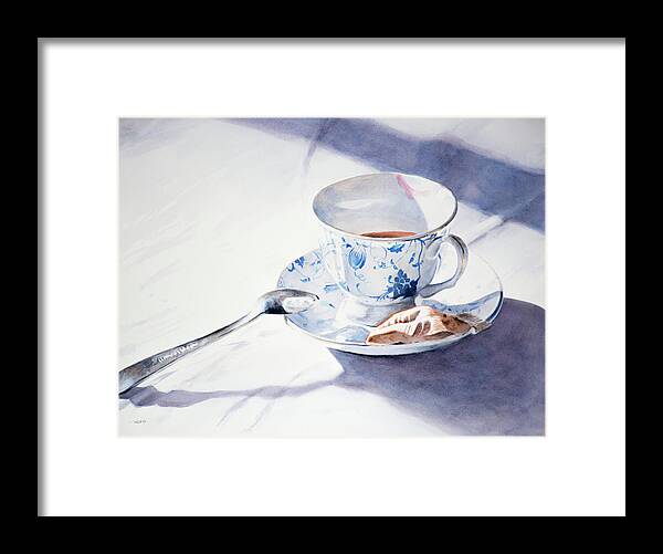 Watercolor Framed Print featuring the painting Tea For One by Christopher Reid