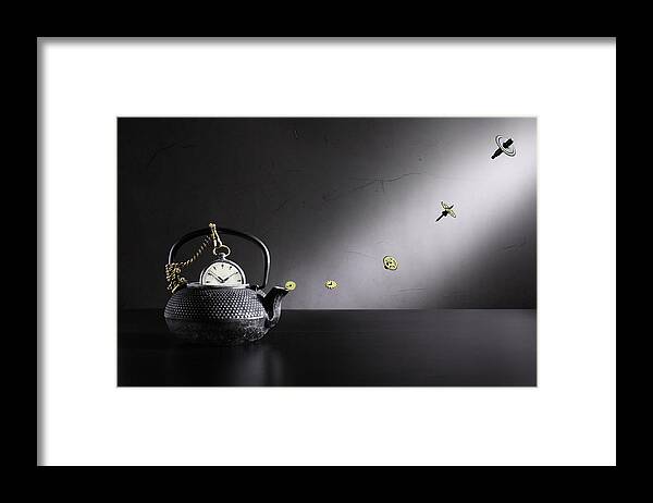 Teapot Framed Print featuring the photograph Tea Time Comes by Victoria Ivanova