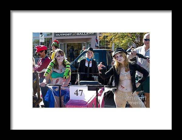 Halloween Framed Print featuring the photograph Team 47 at Emma Crawford Coffin Races in Manitou Springs Colorado by Steven Krull