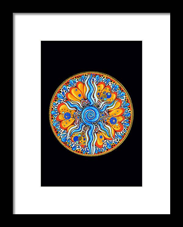 Mandala Framed Print featuring the mixed media Tears Of Joy by Pam Ellis