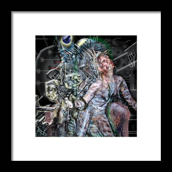 Surreal Framed Print featuring the photograph Technological Re-Birth by Leigh Odom