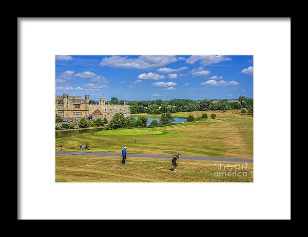  Leeds Castle Framed Print featuring the photograph Teeing Off at Leeds Castle by Chris Thaxter