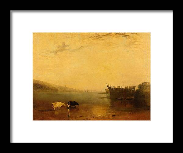 Teignmouth Framed Print featuring the painting Teignmouth Harbour by Joseph Mallord William Turner