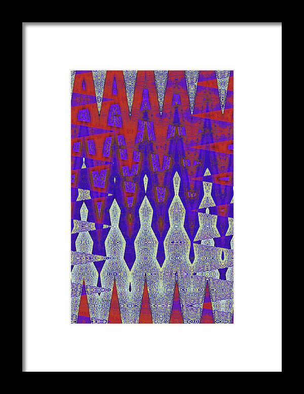 Tempe Center For The Arts Building Framed Print featuring the digital art Tempe Center For The Arts Building Abstract by Tom Janca
