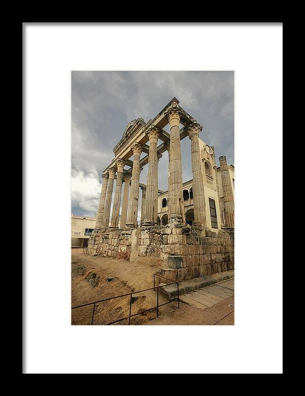 Joan Carroll Framed Print featuring the photograph Temple of Diana Merida Spain by Joan Carroll