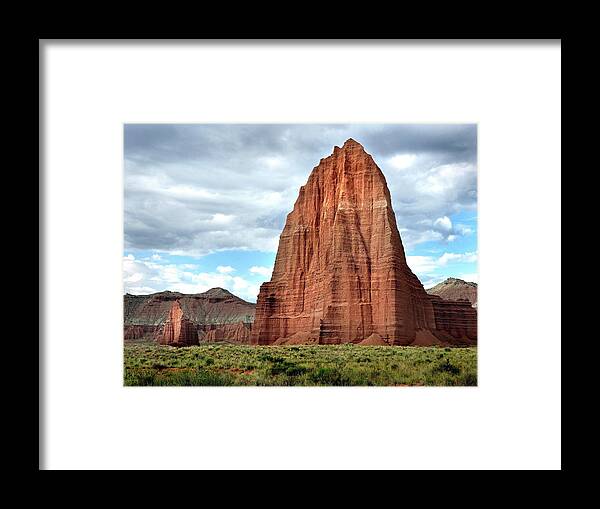 Temple Of The Sun Framed Print featuring the photograph Temple of the Sun, Capital Reef by JustJeffAz Photography