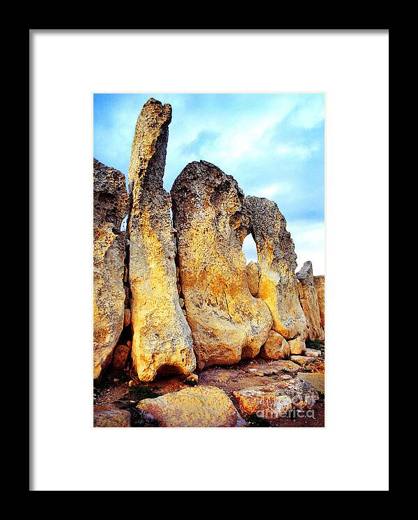 Malta Framed Print featuring the photograph Temples of Hagar Qin by Thomas R Fletcher