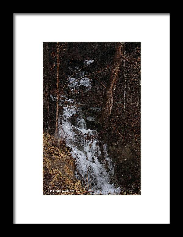 Water Framed Print featuring the photograph Temporary Waterfall by Carolyn Postelwait