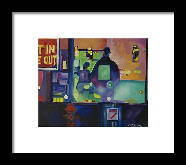Abstract Framed Print featuring the painting Ten Minutes by Patricia Arroyo