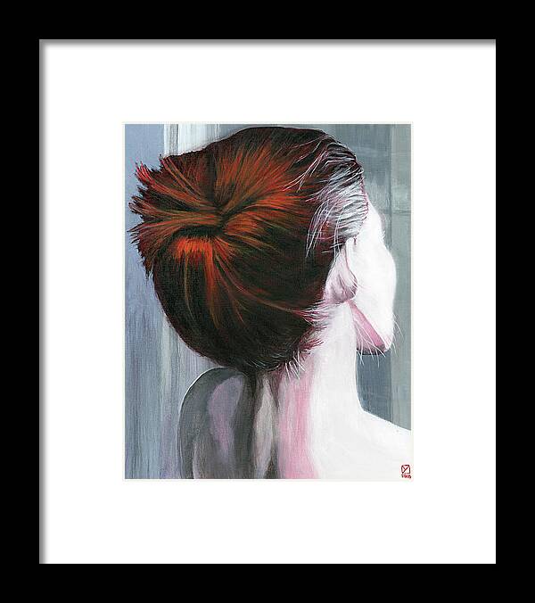 Portrait Framed Print featuring the painting Tender by Matthew Mezo