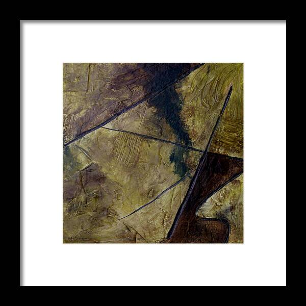 Abstract Framed Print featuring the painting Tera I by Herb Dickinson