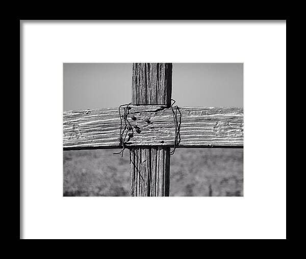 Cross Framed Print featuring the photograph Terlingua by Gia Marie Houck