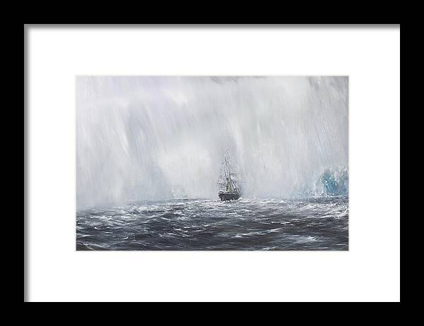 Boat Framed Print featuring the painting Terra Nova by Vincent Alexander Booth