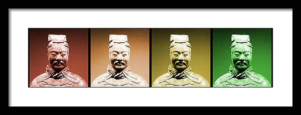 Richard Reeve Framed Print featuring the photograph Terracotta warrior army of Qin Shi Huang Di - ROYG by Richard Reeve