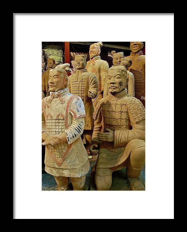 Terracotta Warriors Framed Print featuring the photograph Terracotta Warriors by Dorota Nowak