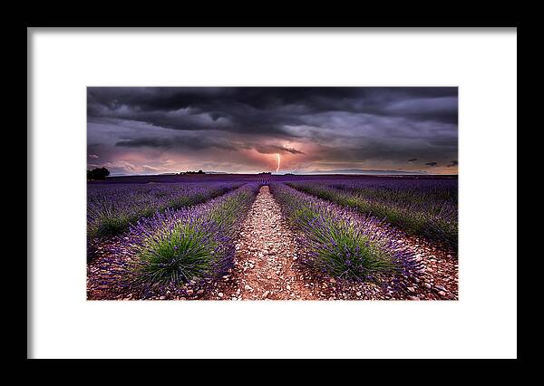 Landscape Framed Print featuring the photograph Tesla fields by Jorge Maia