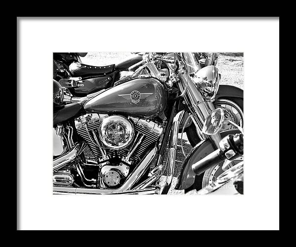 Photograph Of Bikes Framed Print featuring the photograph Texas Homecoming 2 by Barbara Donovan