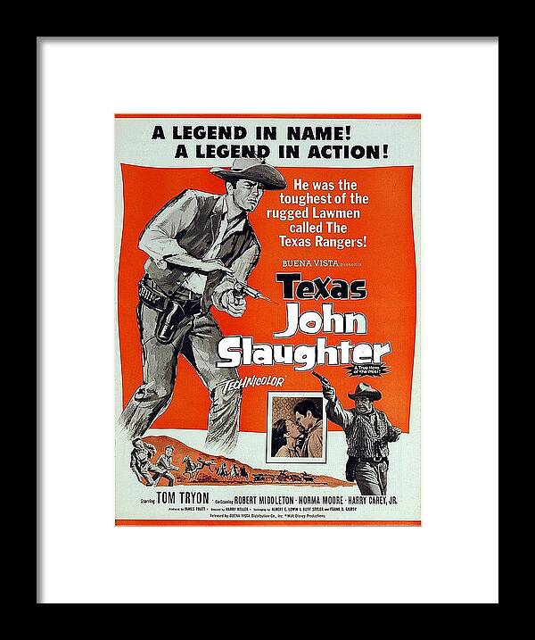 Texas John Slaughter Pressbook For Feature Compiled From Tv Show 1958-1961 Episodes Framed Print featuring the photograph Texas John Slaughter pressbook for feature compiled from TV show 1958-1961 episodes by David Lee Guss