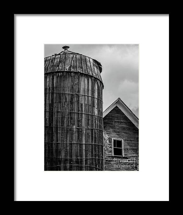Texas Farm Framed Print featuring the photograph Texas Silo and Farm House by Edward Fielding