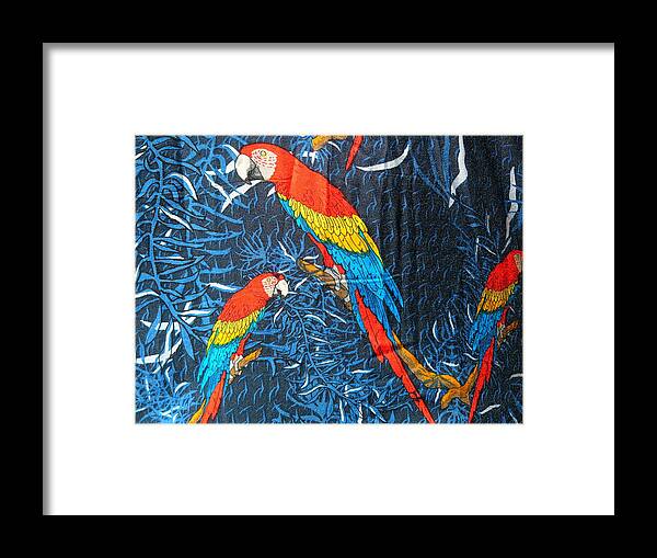 Parrots Framed Print featuring the digital art Texture #26 by Scott S Baker