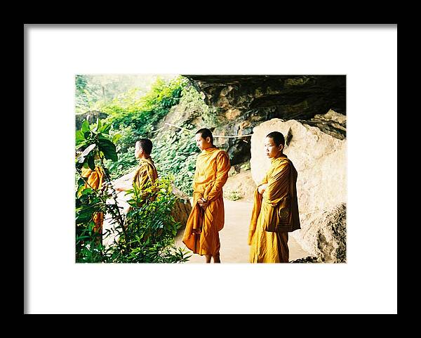 Monks Framed Print featuring the photograph Thai Monks by Mary Rogers