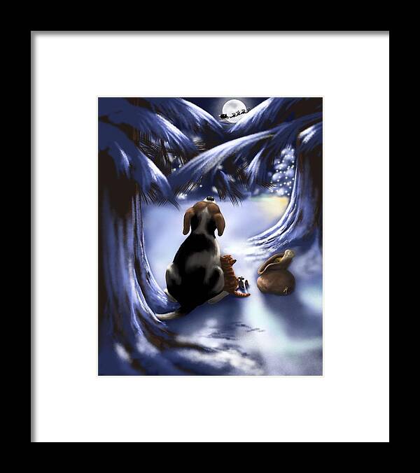 Winter Framed Print featuring the painting Thank you by Veronica Minozzi
