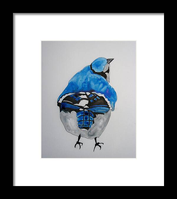 Wild Birds Framed Print featuring the painting Thankful Blue by Patricia Arroyo