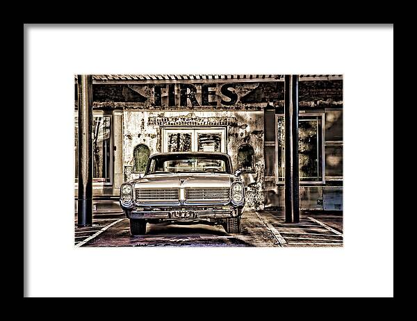 Classic Car Framed Print featuring the photograph Pontiac Needs New Tires by Toni Hopper
