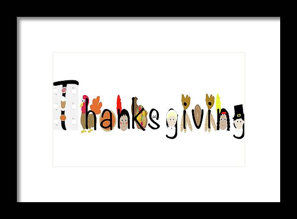 Illustration Framed Print featuring the photograph Thanksgiving illustration by Karen Foley