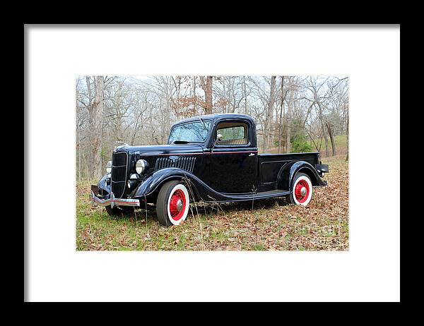 1935 Ford Pickup Framed Print featuring the photograph The 1935 Ford Pickup by Kathy White