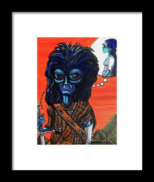 Braveheart Framed Print featuring the painting The Alien Braveheart by Similar Alien