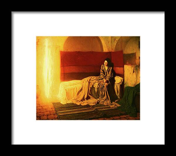 Henry Ossawa Tanner Framed Print featuring the painting The Annunciation by Henry Ossawa Tanner