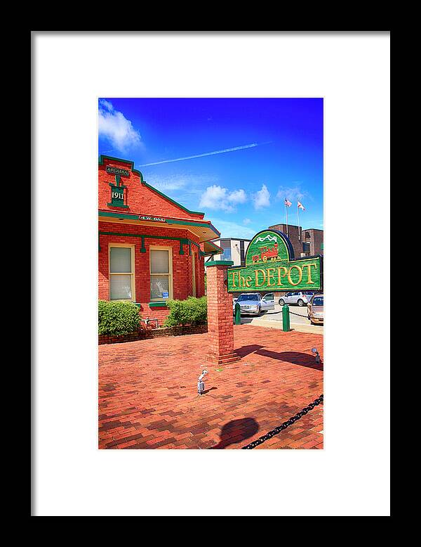 Railway Depot Framed Print featuring the photograph The Arcadia Depot by Chris Smith