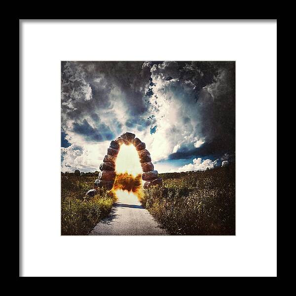 Stone Arch Framed Print featuring the photograph The Arch on the Edge of Forever by Scott Norris