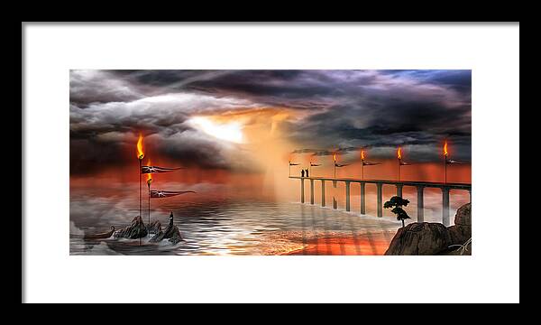Digital Painting Framed Print featuring the photograph The Arrival by Anthony Citro