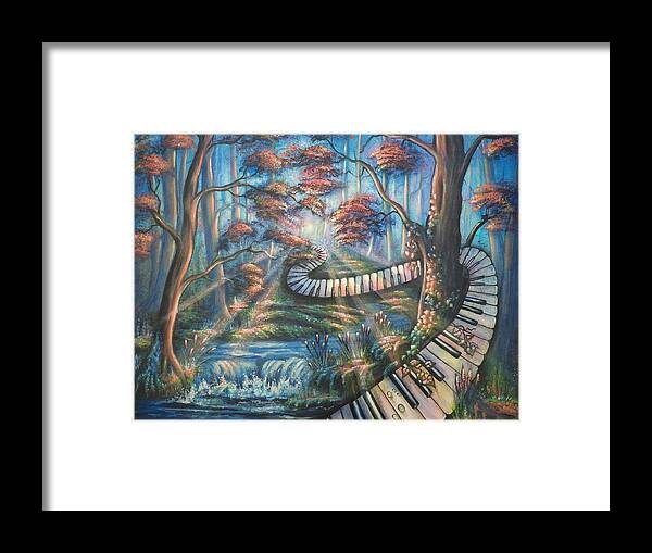 Forest Framed Print featuring the painting The Art Of Composition by Krystyna Spink