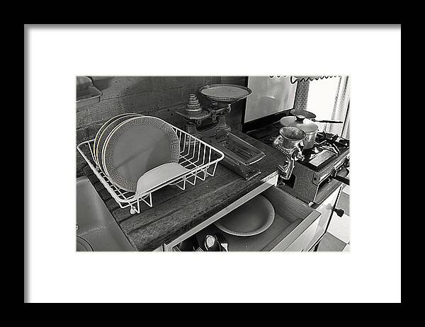 Welfare Framed Print featuring the photograph The Art of Welfare. Kitchen cupboards. by Elena Perelman