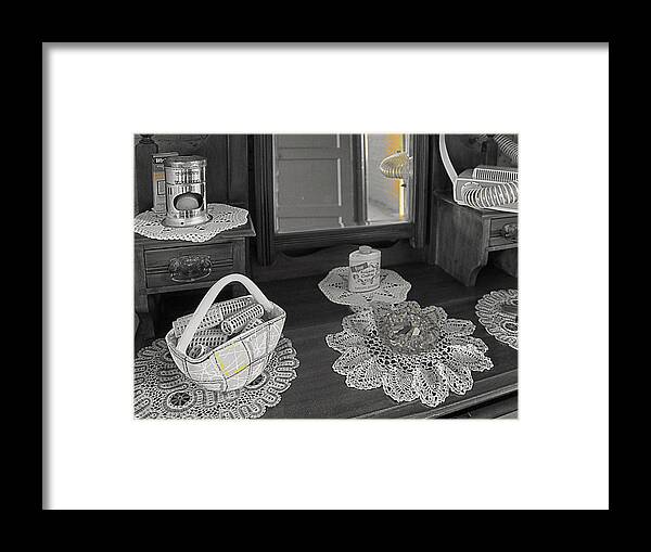 The Art Of Welfare Framed Print featuring the photograph The Art of Welfare. Vanity set. by Elena Perelman